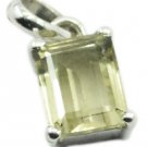 ideal Lemon Quartz 925 Sterling Silver Yellow Pendant genuine gemstone US