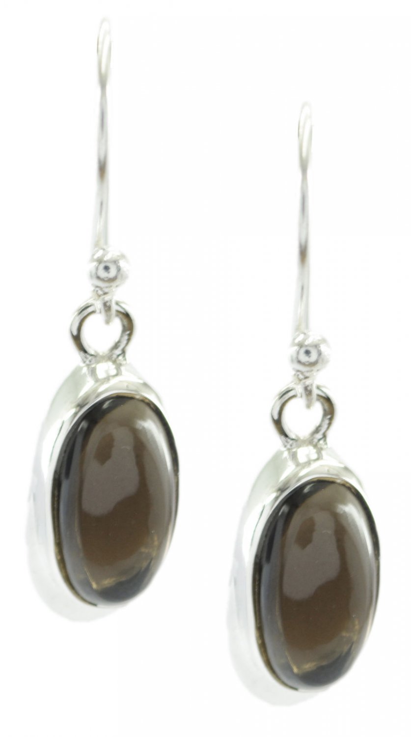 delicate Smoky Quartz 925 Sterling Silver Brown Earring Natural supplies US