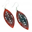 gorgeous Red Onyx 925 Solid Sterling Silver Red Earring Natural india US