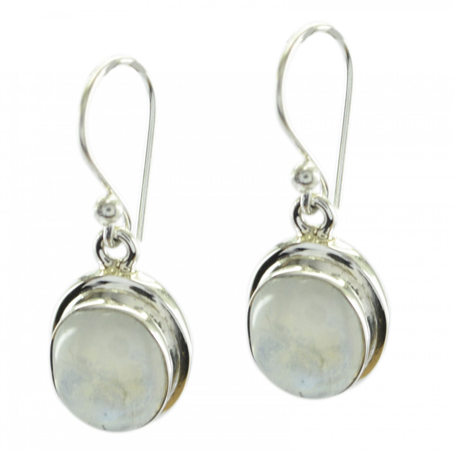 ideal Rainbow moonstone 925 Sterling Silver White Earring Natural jaipur US