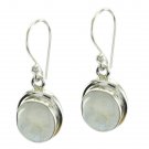 ideal Rainbow moonstone 925 Sterling Silver White Earring Natural jaipur US