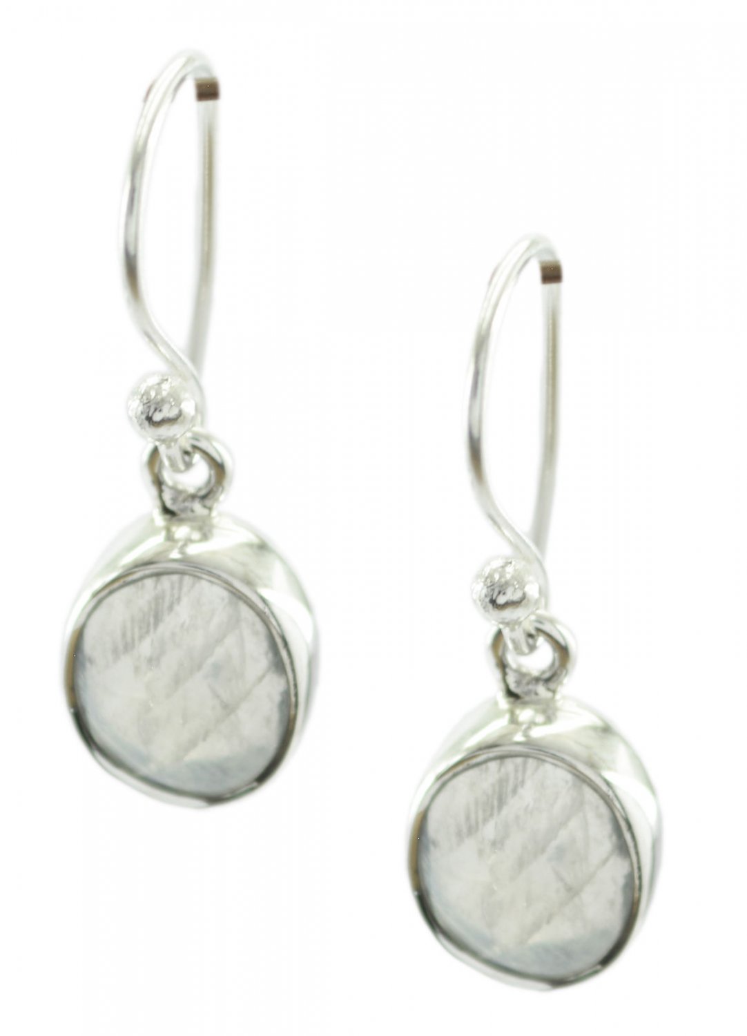 grand Rainbow moonstone 925 Sterling Silver White Earring genuine handcrafted US