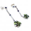 captivating Peridot 925 Sterling Silver Green Earring Natural suppiler US