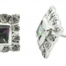 appealing Mystic Quartz 925 Sterling Silver Multi Earring Natural handcrafted US