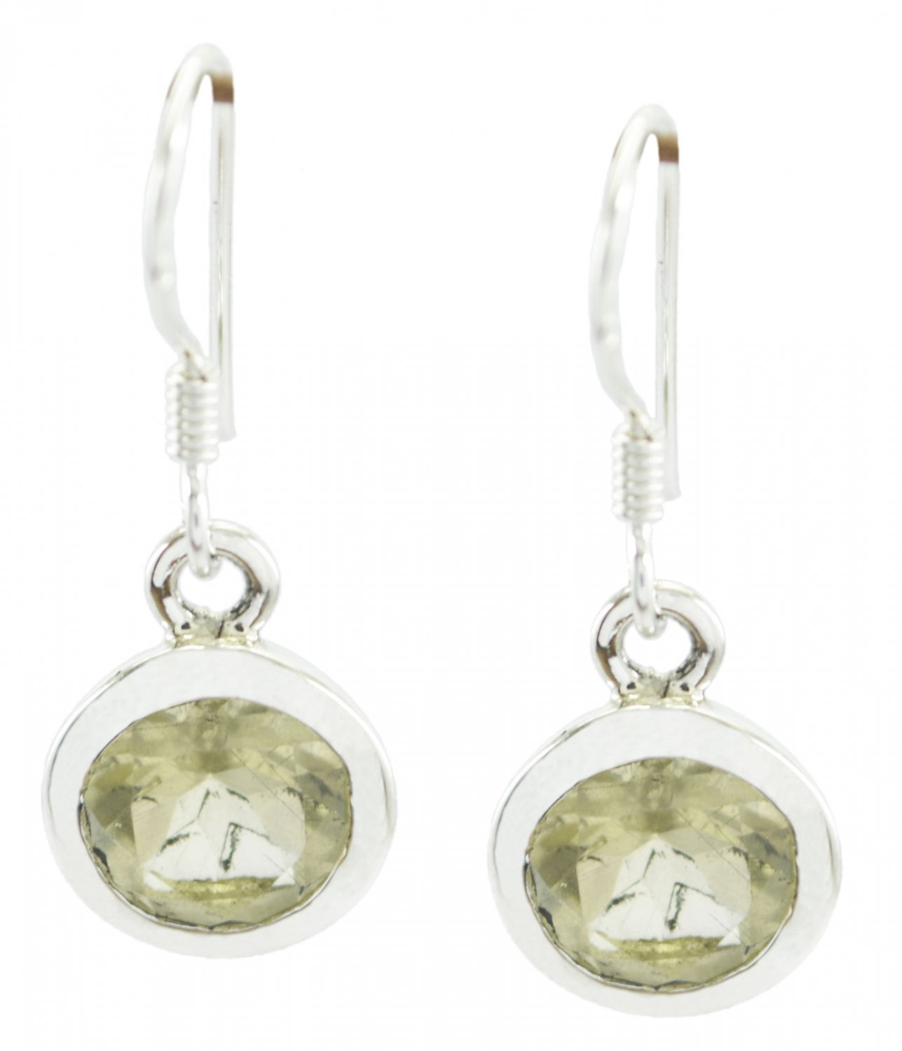 attractive Lemon Quartz 925 Sterling Silver Yellow Earring genuine jewelry US