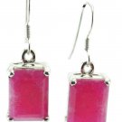 delicate Indian Ruby 925 Sterling Silver Red Earring genuine usual US