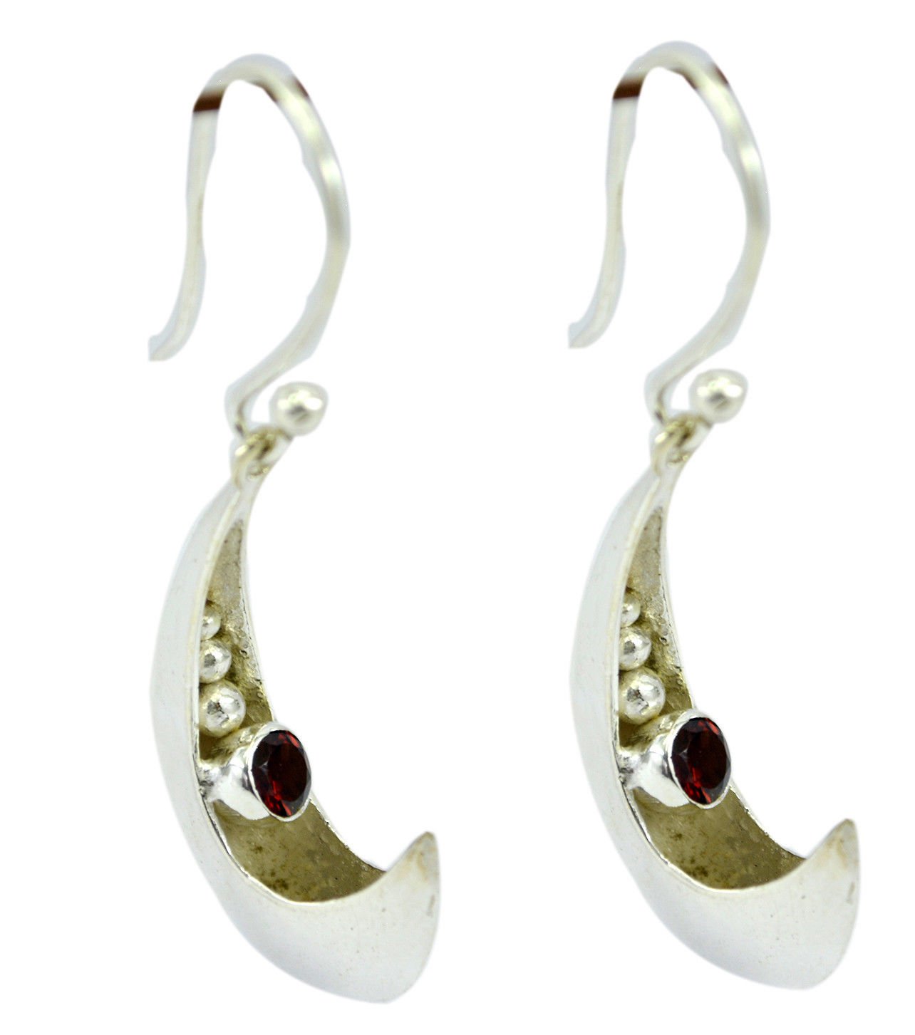 charming Garnet 925 Sterling Silver Red Earring Natural jewellery US