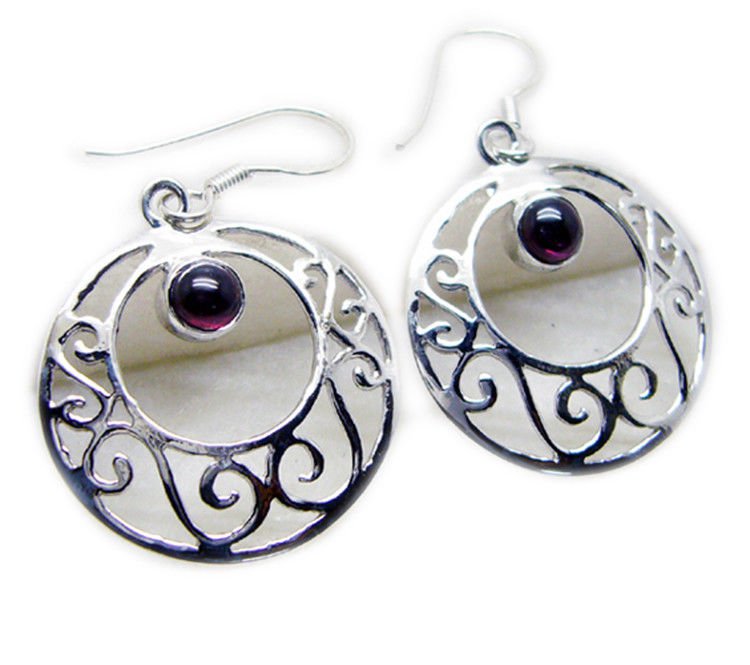 elegant Garnet 925 Sterling Silver Red Earring Natural suppiler US