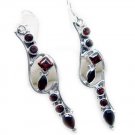 cute Garnet 925 Sterling Silver Red Earring Natural Designer US