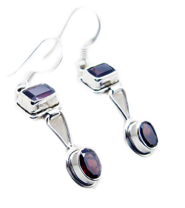 adorable Garnet 925 Sterling Silver Red Earring Natural india US
