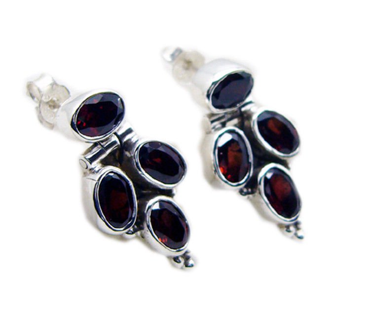 splendiferous Garnet 925 Sterling Silver Red Earring Natural easily US