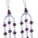 cute Garnet 925 Solid Sterling Silver Red Earring Natural gemstone US