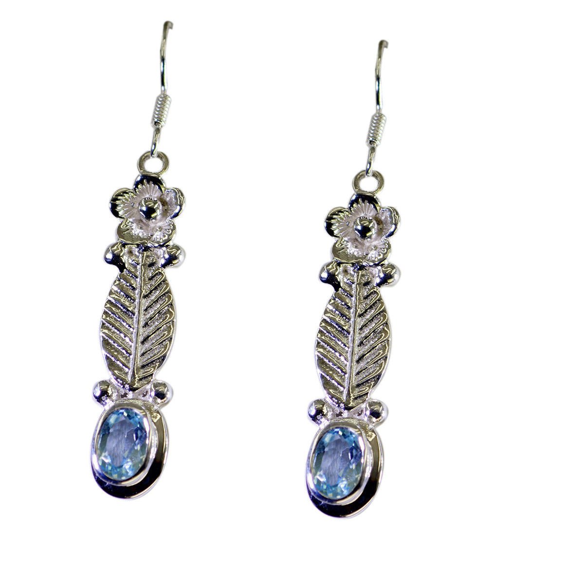 gorgeous Blue Topaz 925 Solid Sterling Silver Blue Earring genuine supplies US