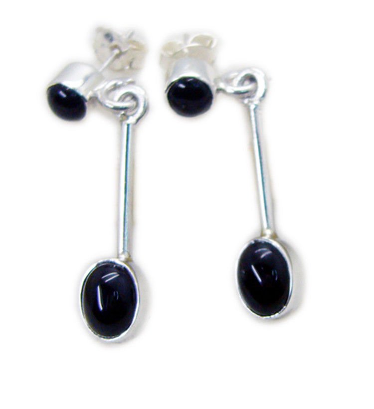 captivating Black Onyx 925 Sterling Silver Black Earring genuine normaly US