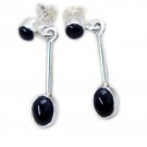 captivating Black Onyx 925 Sterling Silver Black Earring genuine normaly US