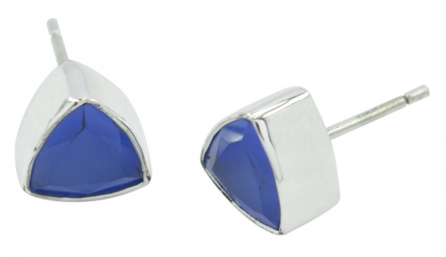 resplendent Blue Chalcedony 925 Sterling Silver Blue Earring genuine indian US