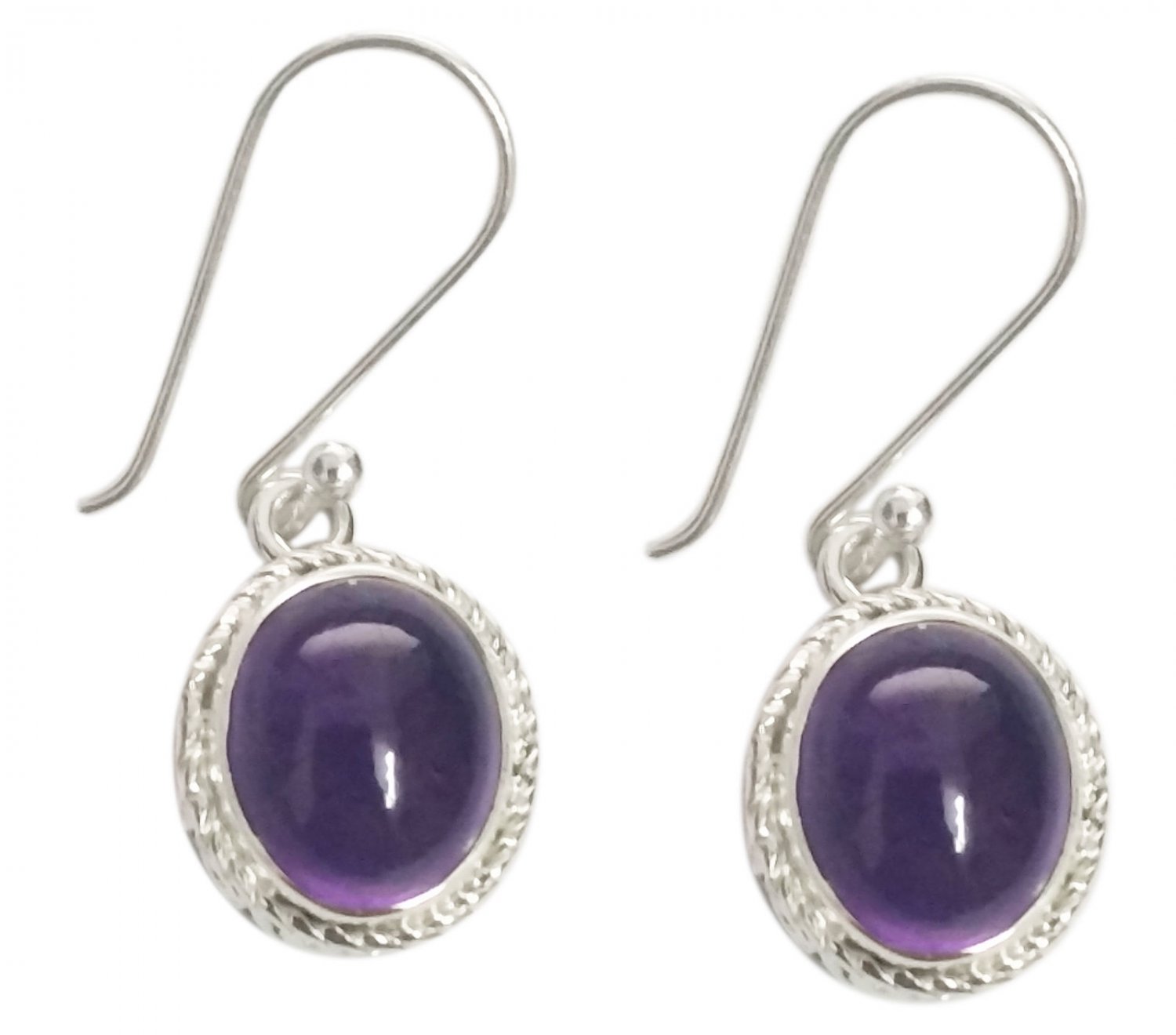 fair Amethyst 925 Sterling Silver Purple Earring genuine suppiler US