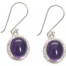 fair Amethyst 925 Sterling Silver Purple Earring genuine suppiler US