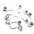 grand Amethyst 925 Sterling Silver Purple Earring genuine gemstone US