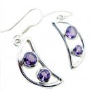 charming Amethyst 925 Sterling Silver Purple Earring Natural wholesale US