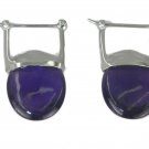 enticing Amethyst 925 Solid Sterling Silver Purple Earring genuine freely US