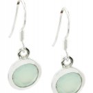 handsome Aqua Chalcedony 925 Sterling Silver Blue Earring genuine india US