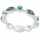 pulchritudinous Turquoise 925 Sterling Silver Multi Ring Natural common US