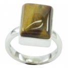 grand Tiger Eye 925 Sterling Silver Brown Ring Natural indian US