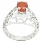 gorgeous Red Onyx 925 Sterling Silver Red Ring genuine usual US