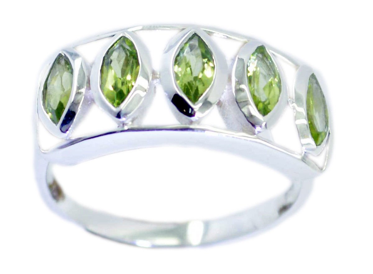 charming Peridot 925 Sterling Silver Green Ring Natural generally US