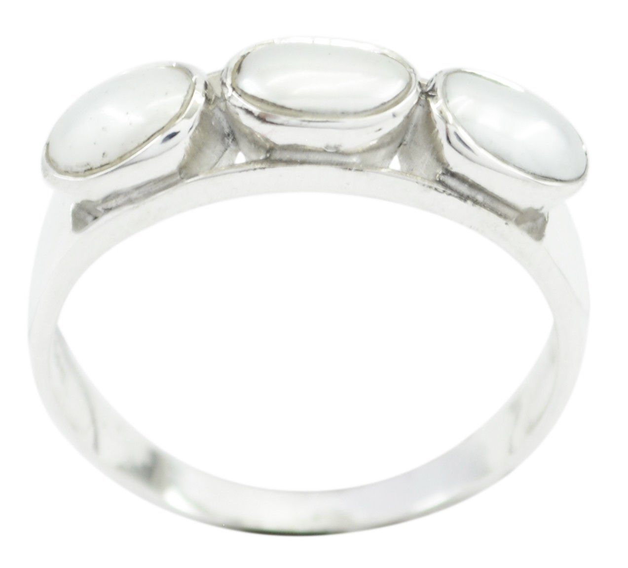 bonnie Pearl 925 Sterling Silver White Ring genuine handmade US