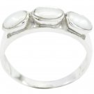 bonnie Pearl 925 Sterling Silver White Ring genuine handmade US