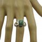pleasing Malachite 925 Sterling Silver Multi Ring genuine common US