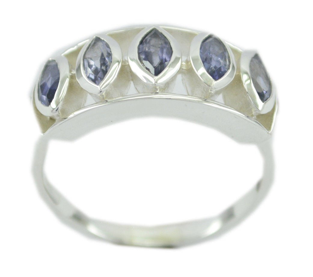 ideal Iolite 925 Sterling Silver Blue Ring genuine normaly US