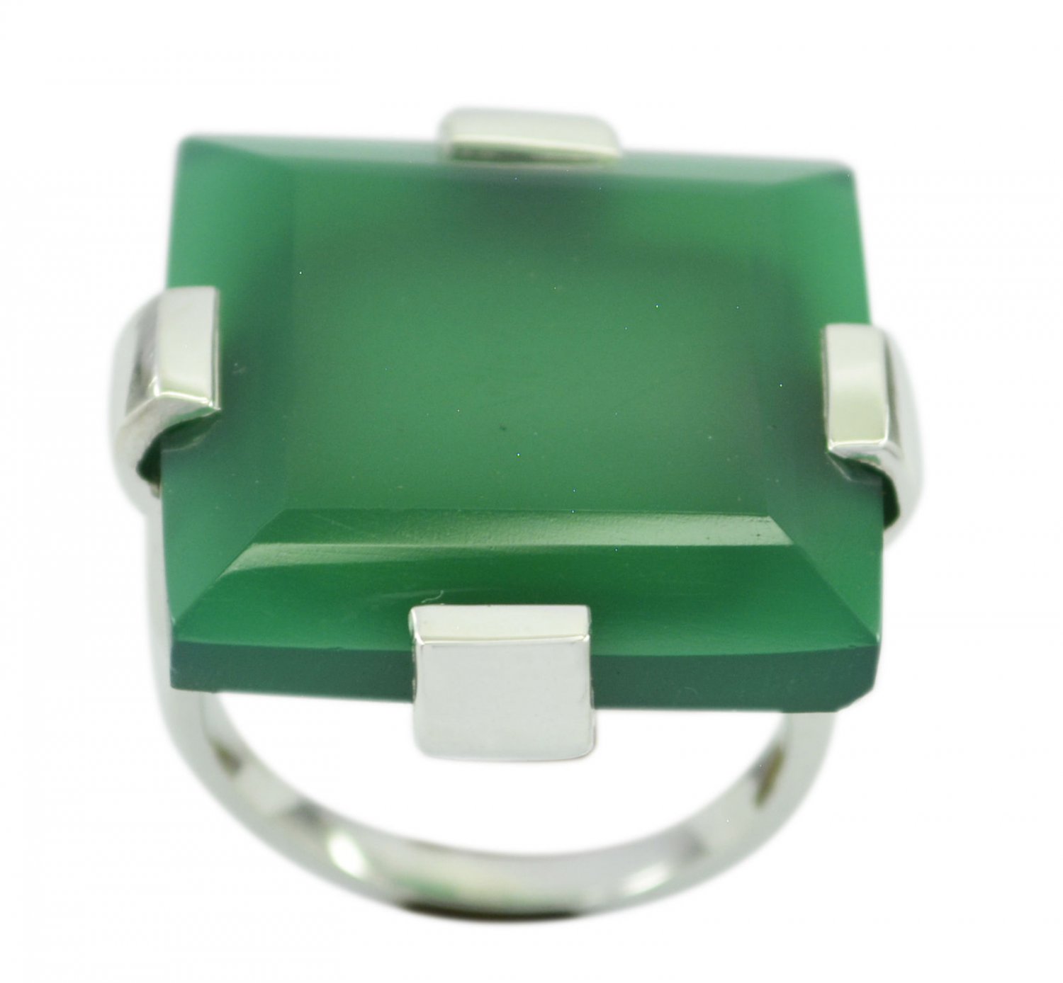 fine-looking Green Onyx 925 Sterling Silver Green Ring Natural suppiler US