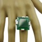 fine-looking Green Onyx 925 Sterling Silver Green Ring Natural suppiler US