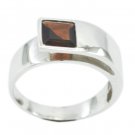 splendid Garnet 925 Sterling Silver Red Ring genuine common US