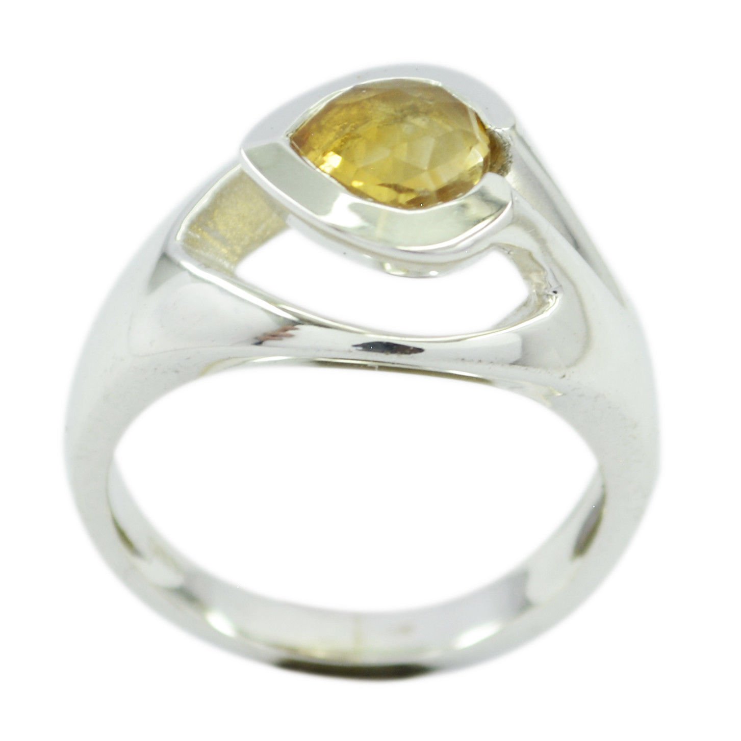 inviting Citrine 925 Sterling Silver Yellow Ring Natural wholesale US