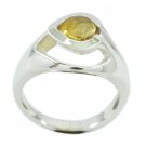 inviting Citrine 925 Sterling Silver Yellow Ring Natural wholesale US
