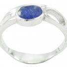 resplendent Blue Shappire CZ 925 Sterling Silver Blue Ring Natural simply US