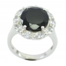 fine Black Onyx 925 Sterling Silver Black Ring genuine usual US