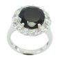 fine Black Onyx 925 Sterling Silver Black Ring genuine usual US