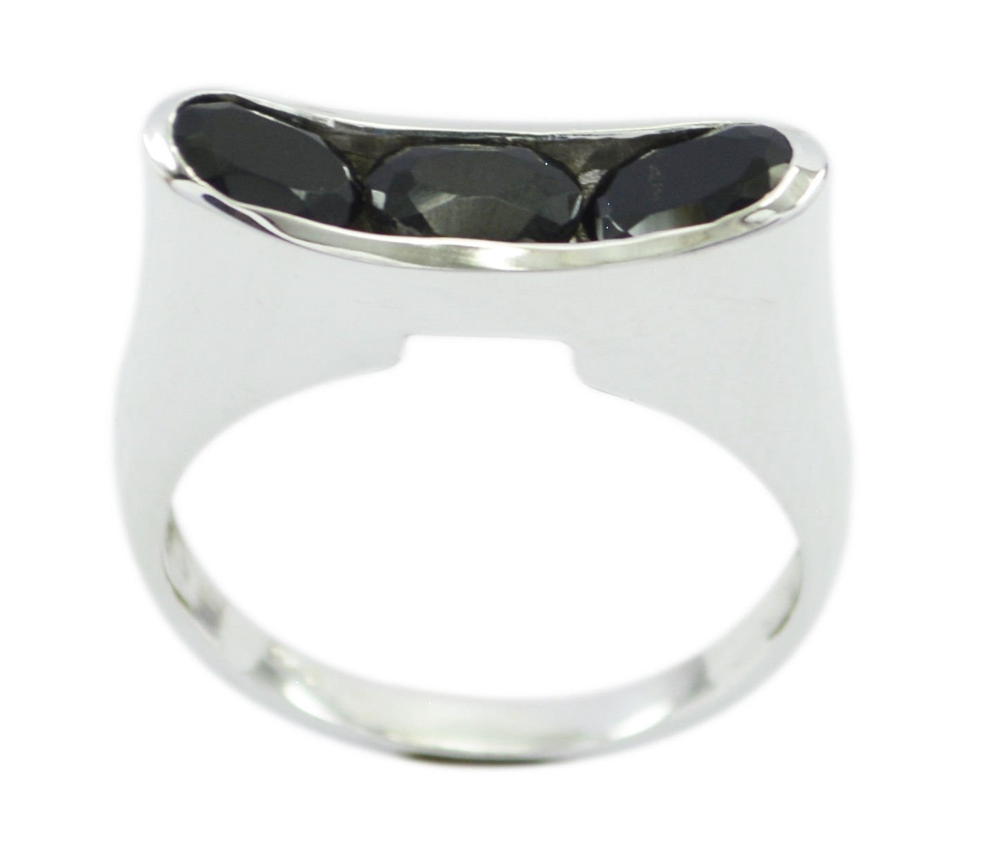fascinating Black Onyx 925 Sterling Silver Black Ring Natural freely US