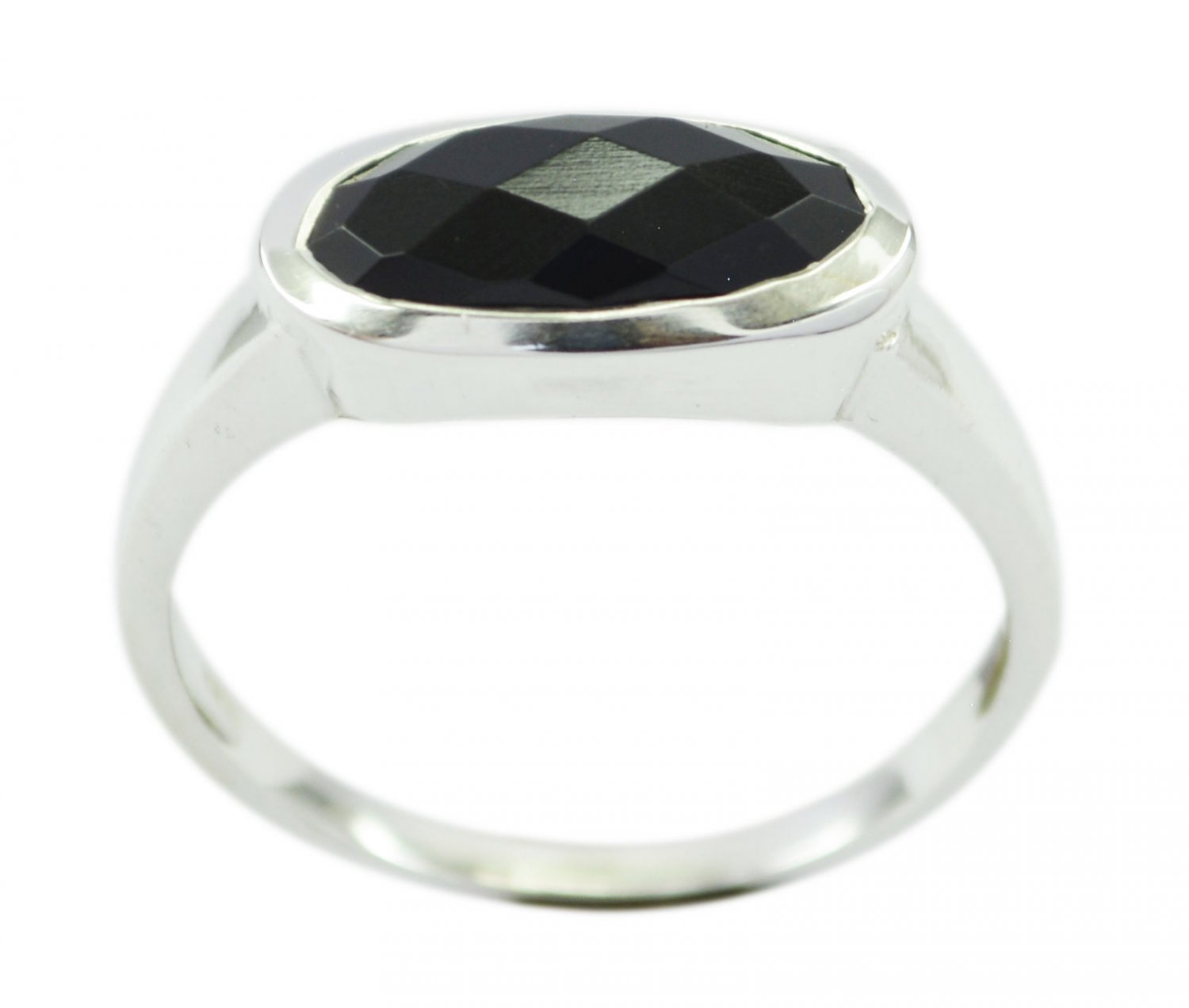 excellent Black Onyx 925 Sterling Silver Black Ring genuine casually US