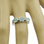 handsome Aqua Chalcedony 925 Sterling Silver Blue Ring Natural regular US