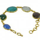 cute Multi Gemstone Gold Plated Multi Bracelet Natural handmade US gift