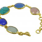 charming Multi Gemstone Gold Plated Multi Bracelet Natural wholesale US gift