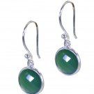 delicate Green Onyx 925 Solid Sterling Silver Green Earring Natural supplies US