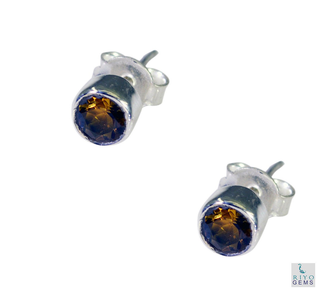 fine Citrine 925 Solid Sterling Silver Yellow Earring genuine jewellery US