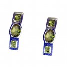 enticing Peridot 925 Solid Sterling Silver Green Earring Natural indian US